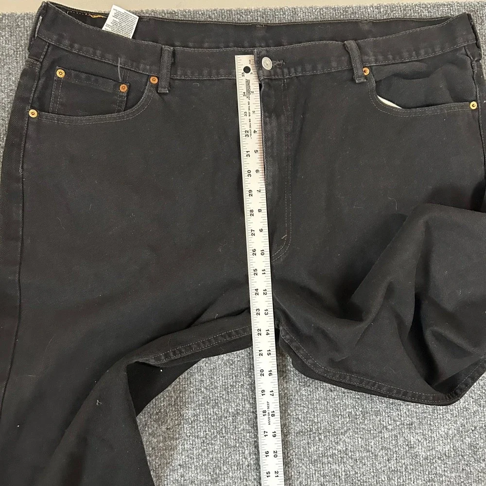 Levi's Jeans Mens Size 46x30 Black 550 Relaxed Fit Tapered Leg Denim Casual